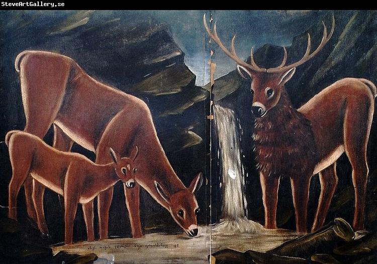 Niko Pirosmanashvili A Family of Deer